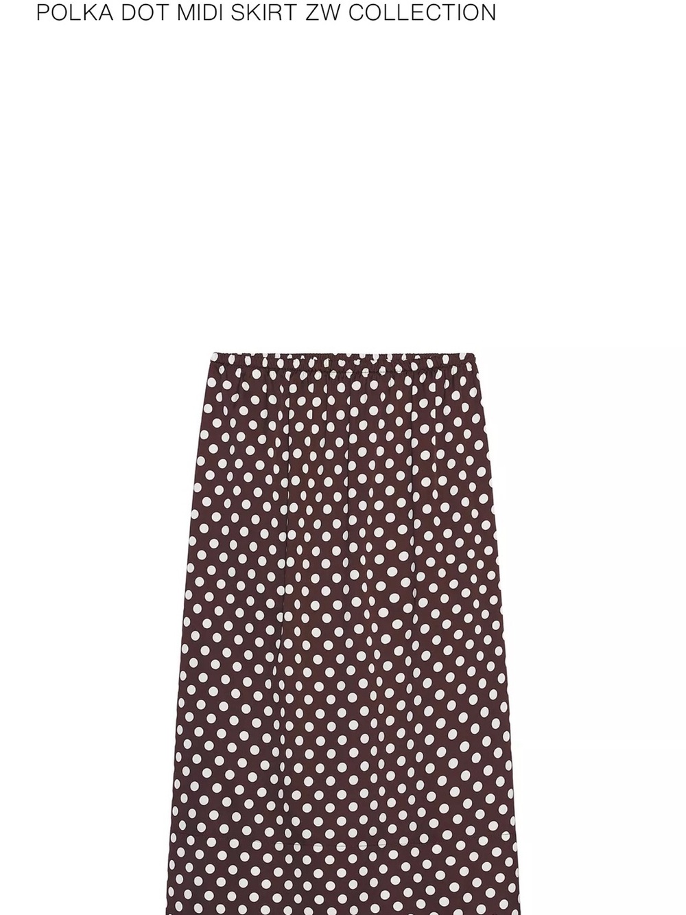 Polka Dot Midi Skirt - Brown/White